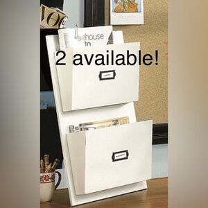 2 with 2 pockets each - white
Ballard Designs Black and White Wall Organizer